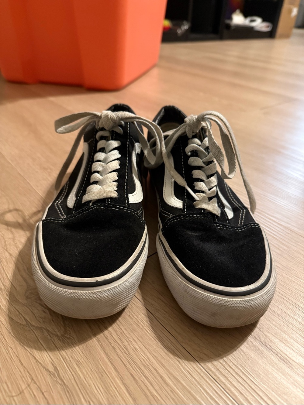 Women’s Black Canvas Low-Top Sneakers with White Stripe